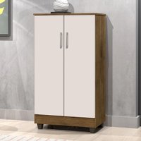Armário Multiuso Organizador Lavanderia 2 Portas 1,18m Smart Jequitibá / Off White J A