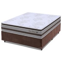 Cama Box Casal Queen 1,58m Colchão Molas Ensacadas 30cm Love Story 158x198x68cm