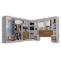 Dormitório Georgia Ja Avelã/jequitibá Para Cama Box 1,58m
