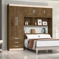 Guarda Roupa Dormitório Casal Ja Cancún Jequitibá/avelã Wood