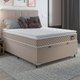 Cama Box Baú Casal Colchão D45 com Pillow Top Hellen Strong Bege 138x188x65cm Suporta até 150kg por Pessoa