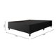 Cama Box Casal 1,38m Com 38cm De Altura Suede Prince Preto