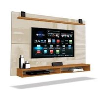 Painel Para TV Até 65 Polegadas Com Prateleira 1,80m Max Cedro/Off White