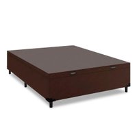 Cama Box com Baú Casal 1,38m com 41cm de Altura Prince Suede Marrom