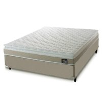 Cama Box Casal Colchão D45 com Pillow Top Hellen Strong 138x188x62cm Bege - Suporta até 150kg