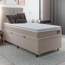 Ver imagem 1 de Cama Box Baú Solteiro Colchão Espuma D33 Pillow Top 88x188x57cm Millenium Hellen