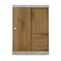 Modulo Ja Georgia Guarda-roupa Avelã/Jequitibá