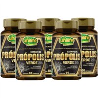 Própolis Verde + Vitamina C Zinco Selênio 60 cáps Kit com 5