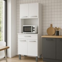 Armário de Cozinha Paneleiro 4 Portas 1 Gaveta Balli Branco