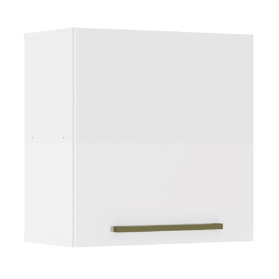 Armário Aéreo de Cozinha 1 Porta 0,59m Favorita Branco Lacca
