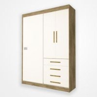 Modulo Ja Georgia Guarda-roupa Jequitibá/Off White