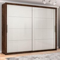 Guarda Roupas Casal Imperador Zanzini Jacarandá Off White Guarda Roupas Casal Imperador Zanzini Jacarandá Off White