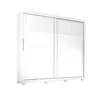 Guarda Roupas Casal 2 Portas de Correr 4 Gavetas Premier Zanzini Branco