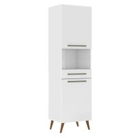 Paneleiro Duplo para Micro-ondas Favorita Branco Lacca