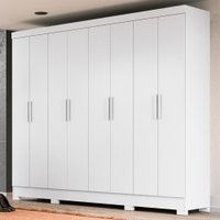 Guarda Roupas Casal 8 Portas 4 Gavetas Diplomata Moval Branco