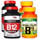 Vitamina B12 e Vitamina B9 Ácido Fólico Kit Especial com 4 Frascos