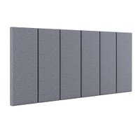 Cabeceira Suspensa Estofada Decoração Quarto Cama Box Casal Queen Size 1,60 Julia - Cinza Linho - Lojas RPM
