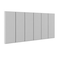 Cabeceira Suspensa Estofada Decoração Quarto Cama Box Casal King Size 1,95 Julia - Branco Corino - Lojas RPM