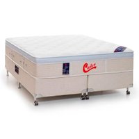 Cama Box +  Colchão Castor Queen  Vitagel Euro One Face Pocket 158x198x59cm