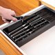 Organizador Divisor 9 Facas para Gaveta Clear Compartimento Grandes e Pequenas Ou Preto