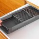Organizador Divisor 9 Facas para Gaveta Clear Compartimento Grandes e Pequenas Ou Preto