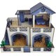 Casinha de Bonecas Infantil em Madeira MDF Casa de Brinquedo 2 Andares com 22 Móveis Sulartes Azul