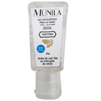Refil de Álcool em Gel 70ºGL para Mãos Neutro 30ml Munila Transparente