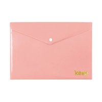 Pasta Envelope A4 Fecho Botão Rosa Keep - EI139