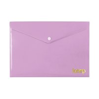 Pasta Envelope A4 Fecho Botão Lilás Keep - EI142