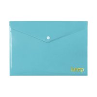 Pasta Envelope A4 Fecho Botão Azul Keep - EI140