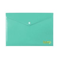 Pasta Envelope A4 Fecho Botão Verde Keep - EI141