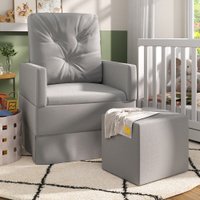 Poltrona de Amamentação com Balanço 90 x 65 x 64 cm e Puff 41 x 33 x 33 cm Multimóveis  EX4002