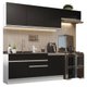 Armário de Cozinha Completa 260cm Branco/Preto Glamy Madesa 03