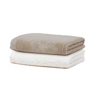 toalha lavabo artex fio penteado le bain elba trigo branco