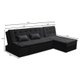 Sofá Cama King 5 Lugares 2,70m Alice Suede Preto Adonai Estofados