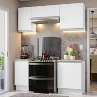 Armário de Cozinha Completa 180cm Branco Glamy Madesa 12