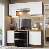 Armário de Cozinha Completa 180cm Rustic/Branco Glamy Madesa 12