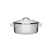 Caçarola Tramontina Solar Rasa em Aço Inox Fundo Triplo com Tampa e Alças 20 cm 2,9 L