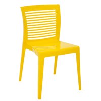 Cadeira Tramontina Victória em Polipropileno Amarelo com Encosto Horizontal
