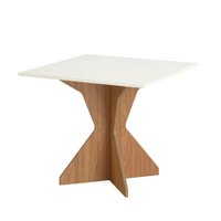Mesa Quadrada 90 cm em MDF 18mm Off WhiteFreijó Dalla Costa TM64WJ