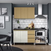 Cozinha Compacta Com 6 portas 2 gavetas sem tampo Kelly Aramoveis