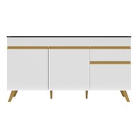 Balcão Cozinha Gabinete Pia 150cm 3 Portas 1 Gaveta Veneza Multimóveis V2072