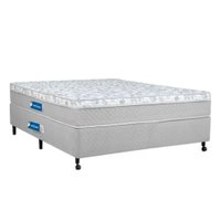 Cama Box + Colchão Netsono Casal Class One Face Híbrido 138x188x52cm