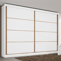 Guarda-roupa Casal Sevilha 2 Portas 6 Gavetas Branco - Mademarques