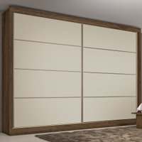 Guarda-roupa Casal Sevilha 2 Portas 6 Gavetas Brauna/off White - Mademarques