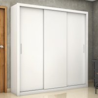 Guarda-roupa Casal Clarice 3 Portas 3 Gavetas Branco - Carioca Móveis