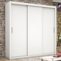 Guarda-roupa Casal Bahia 3 Portas 4 Gavetas Branco - Carioca Móveis