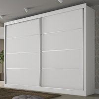 Guarda-roupa Casal Verona Plus 2 Portas 4 Gavetas Branco - Mademarques