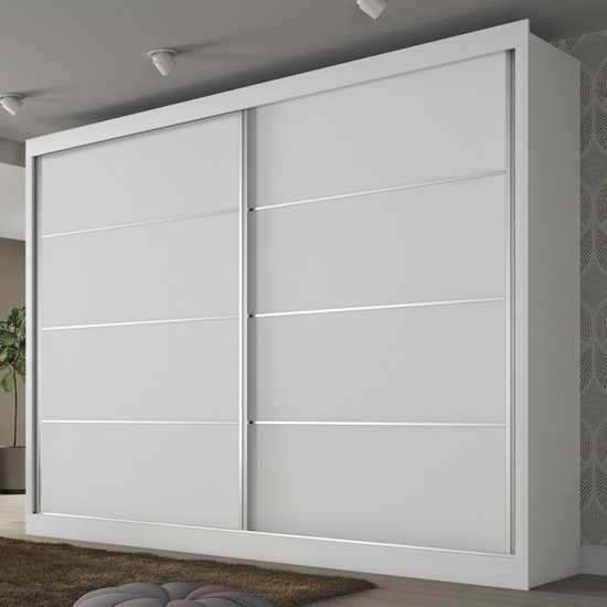 Guarda-roupa Casal Verona Plus 2 Portas 4 Gavetas Branco - Mademarques