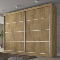 Guarda-roupa Casal Verona Plus 2 Portas 4 Gavetas Amendoa/off White - Mademarques